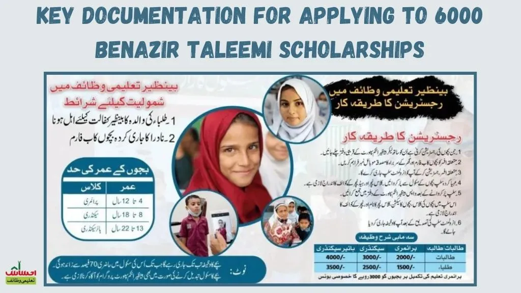 Key Documentation for Applying to 6000 Benazir Taleemi Scholarships